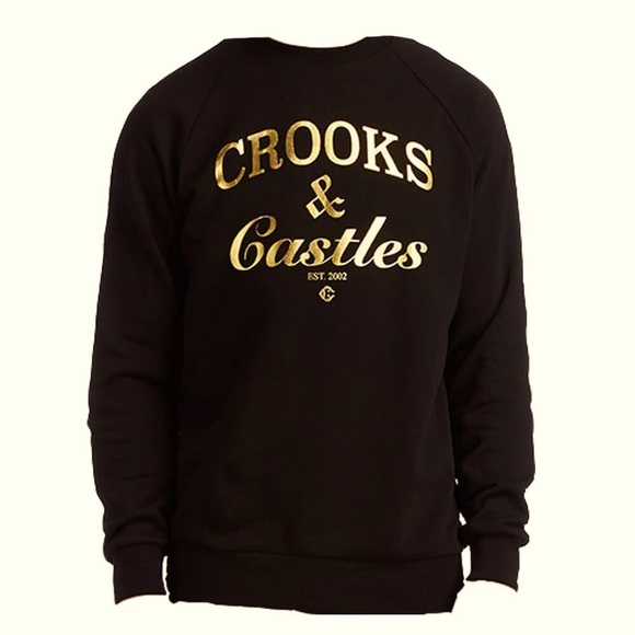 crewneck crooks & castle in black - Picture 1 of 5
